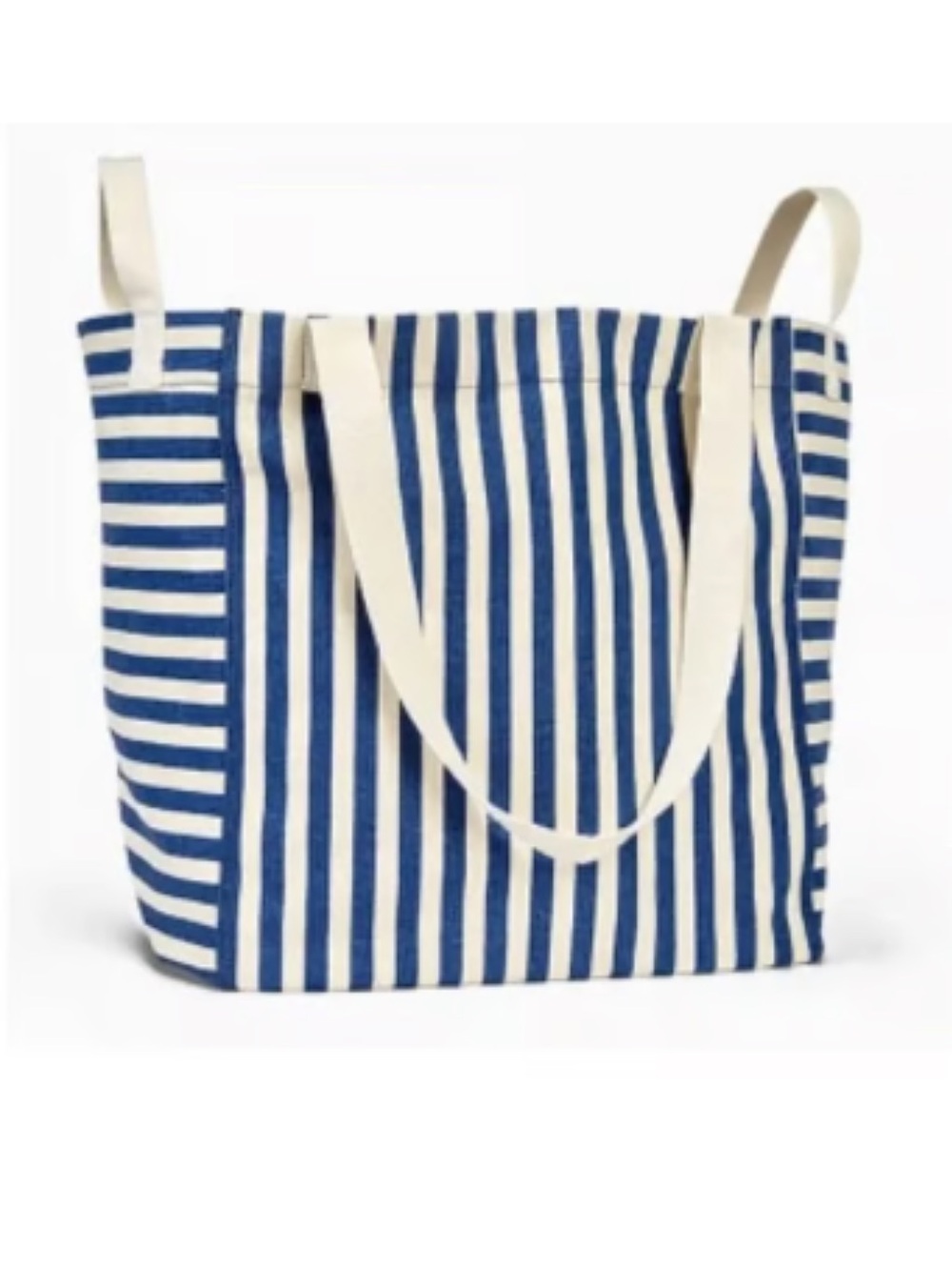 NWT - thirty one Canvas Striped Tote Bag in Navy and White - Picture 3 of 11